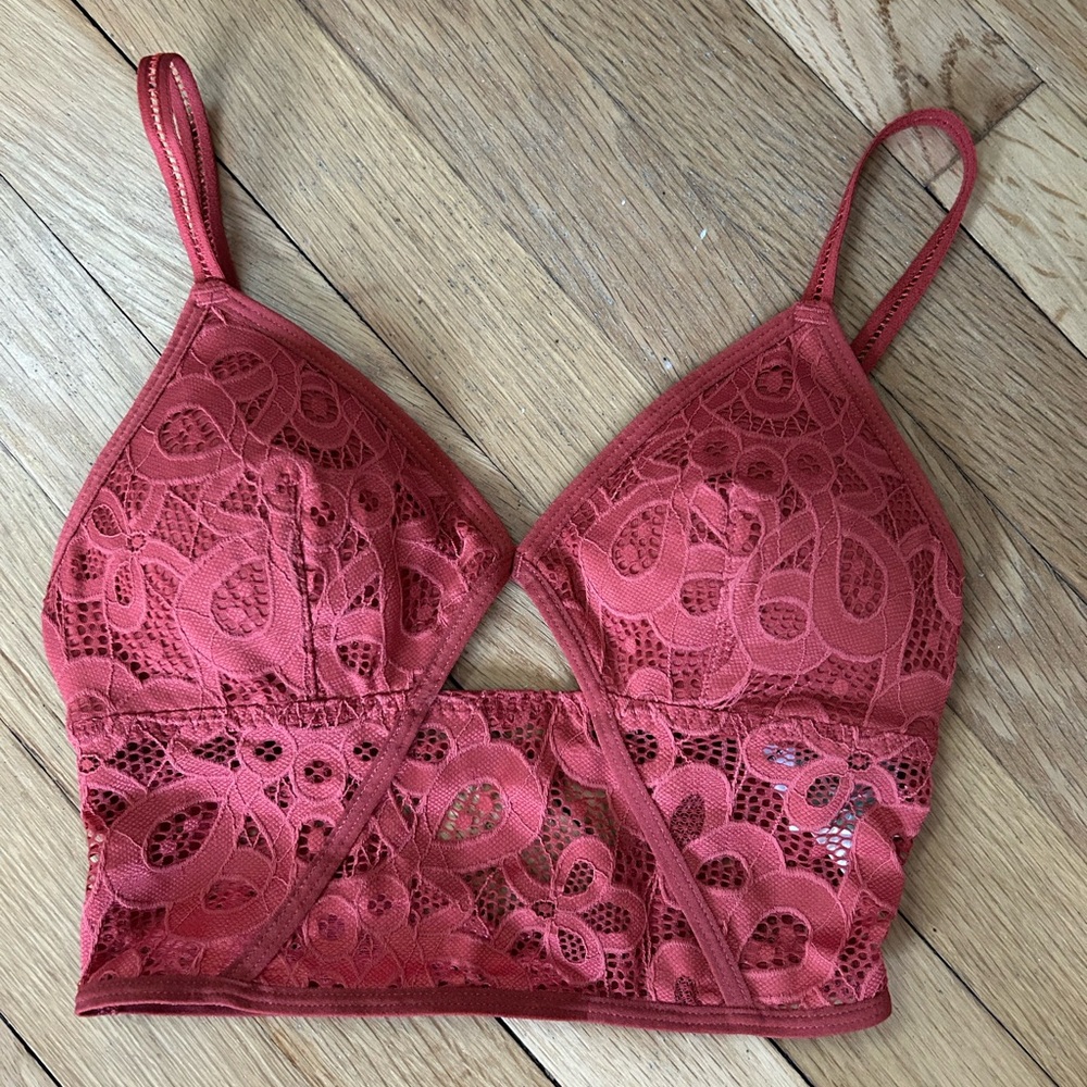 Gilly Hicks Longline Lace Keyhole Bralette